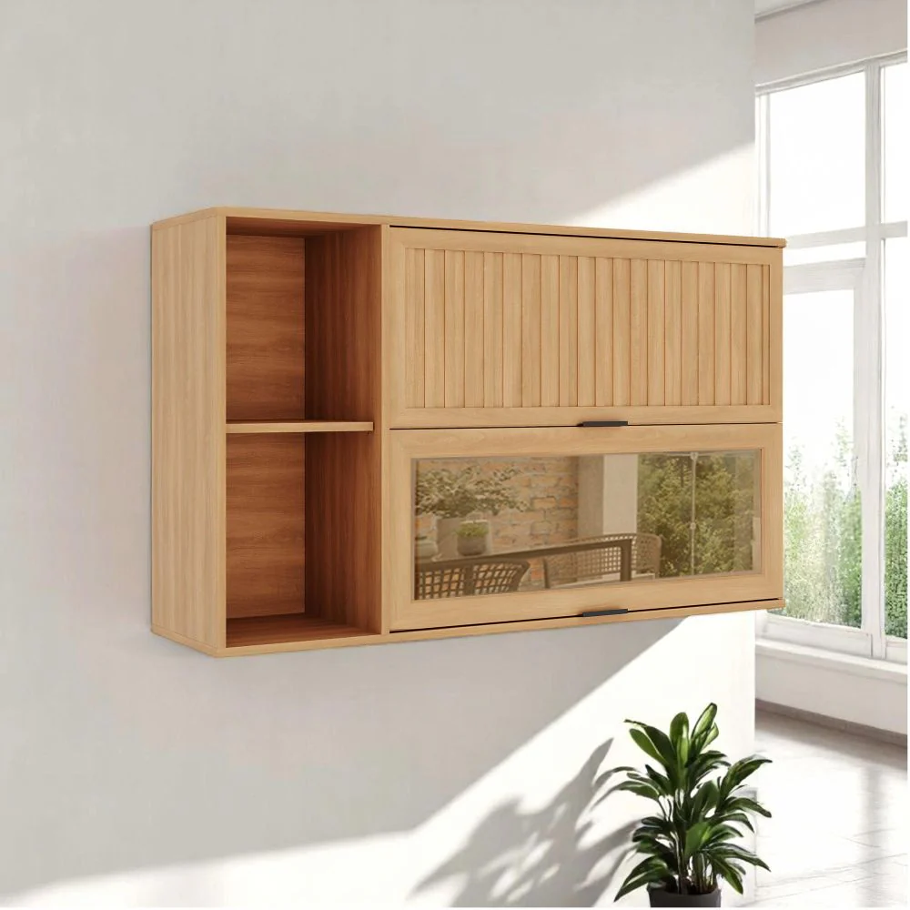 Módulo Aéreo Castaña 120 cm 1 Puerta Canela